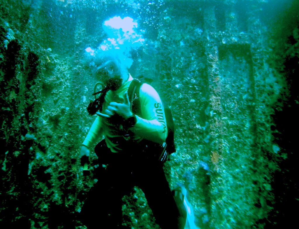 Inside one of the cargo holds