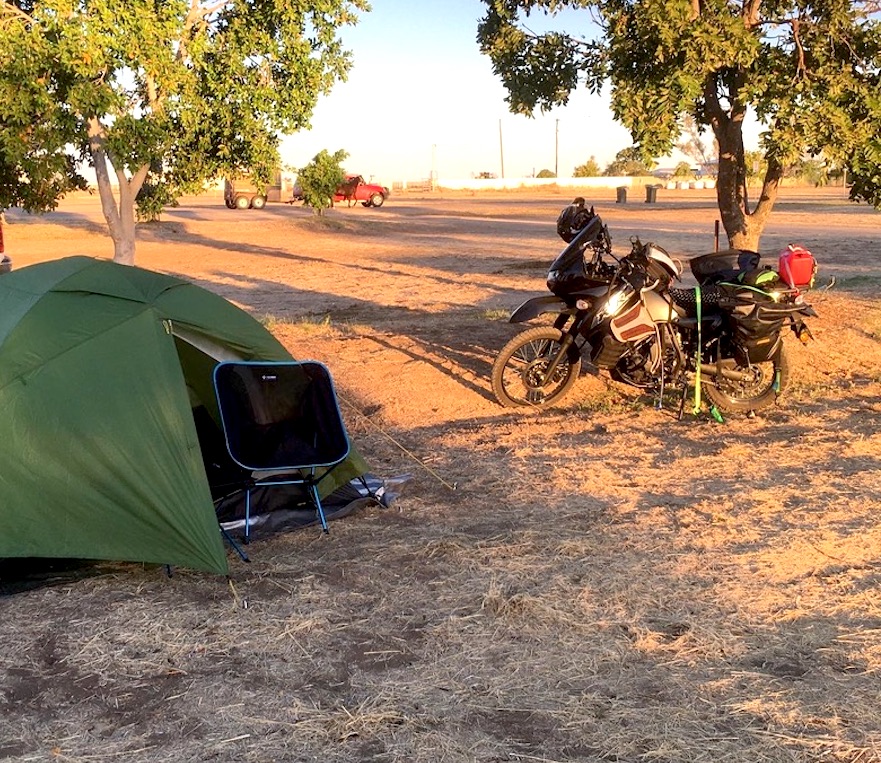 Motorcycle tour of Outback Queensland camping Julia Creek
