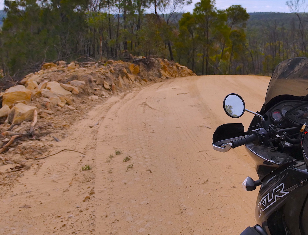 Sand and bull dust just part of the fun on my motorcycle tour of outback Queensland