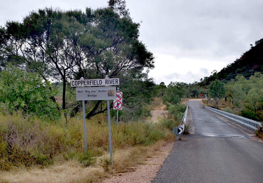 Adventure riders to the left the short cut to the right Lynd Junction