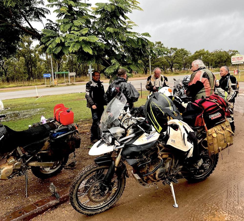 Adventure riders assemble at the Greenvale Roadhouse.