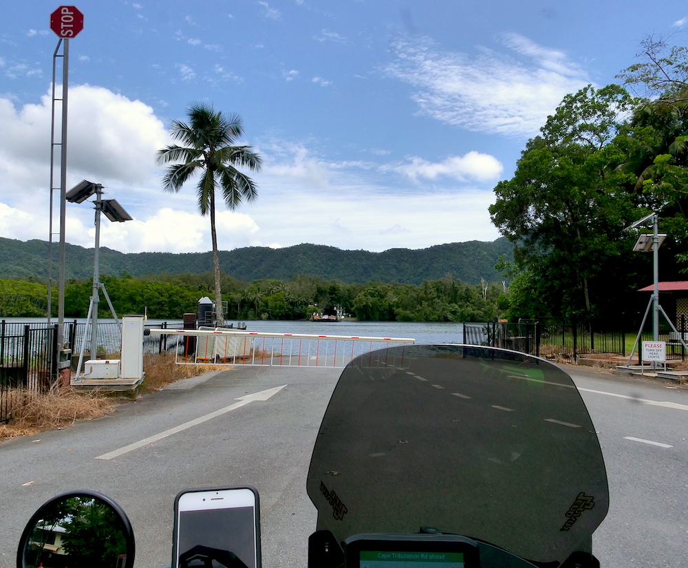 Daintree Ferry Crossing Motorcycle quest for the best beach.
